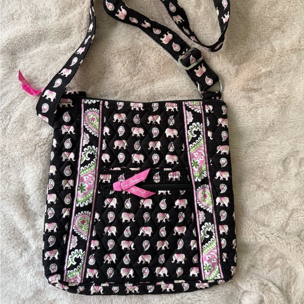 Vera Bradley Vintage Hipster Crossbody Bag Pink Elephant 🐘🩷 - Picture 3 of 10